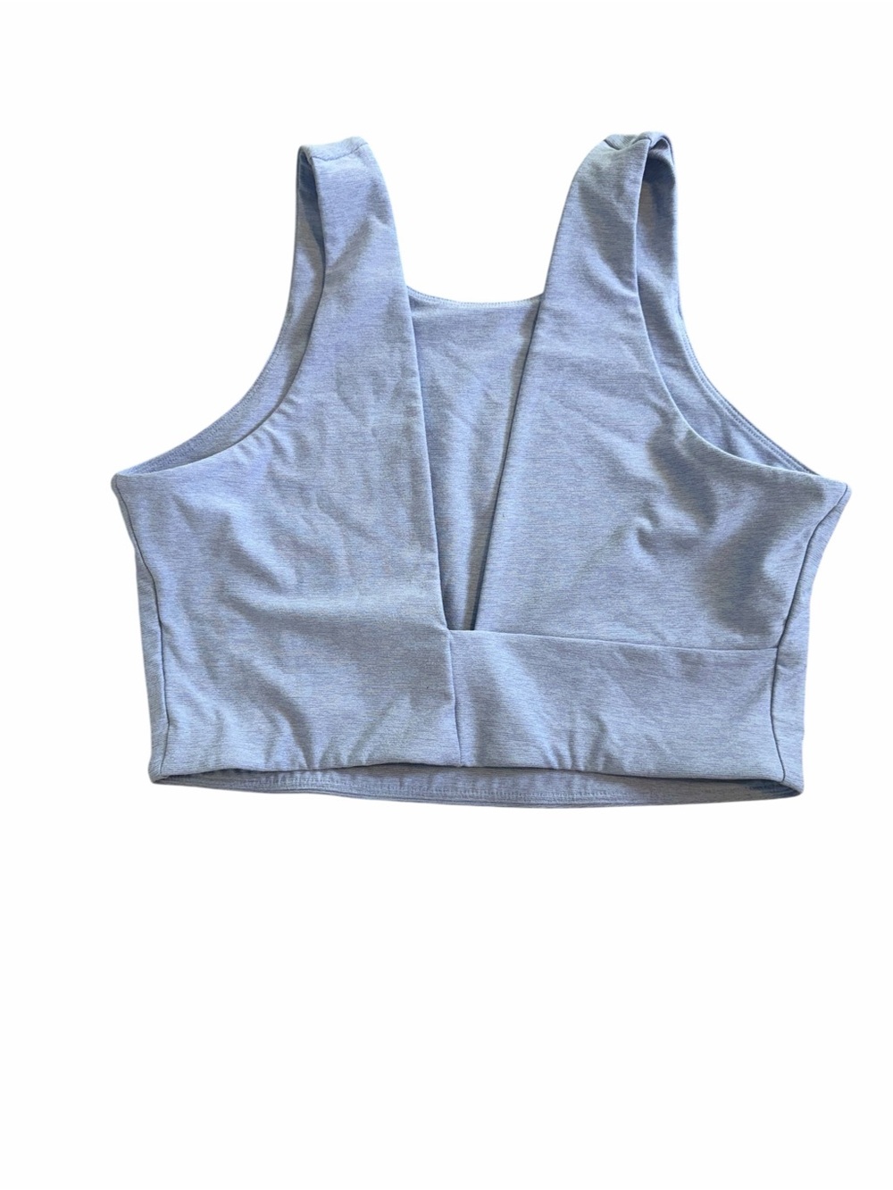Outdoor Voices Venus Crop Top Sports Bra Blue Heather Size L Low Impact Gym - Picture 4 of 8
